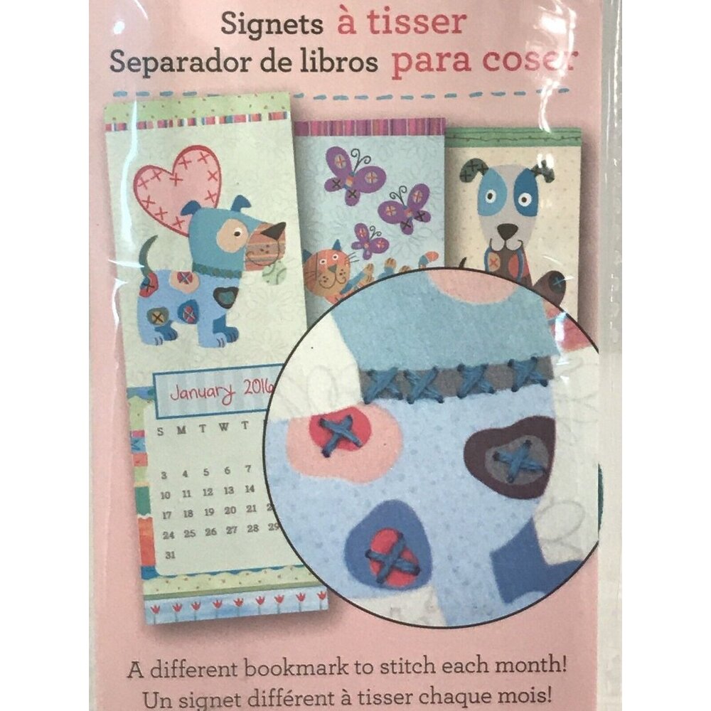 2016 calendar 12 stitch it bookmarks Animals Studio 18 New KIT cross stitch 2044